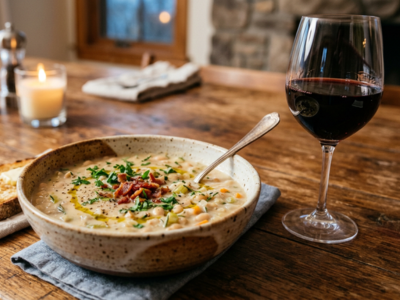 Creamy White Bean and Garlic Soup with Rosemary