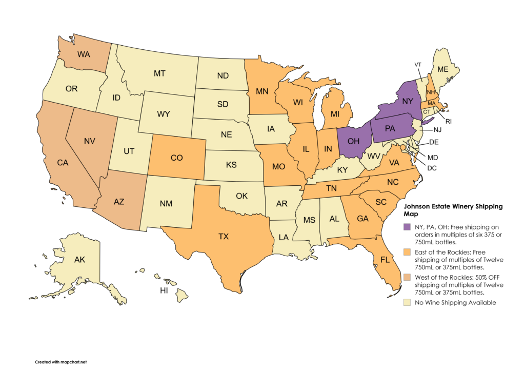 Johnson Estate Shipping Map