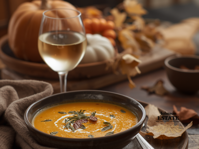 Gingered Butternut Squash and Sweet Potato Soup