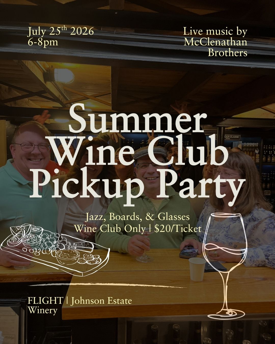 Summer Wine Club Pickup Party at Johnson Estate Winery in Lake Erie Wine Country
